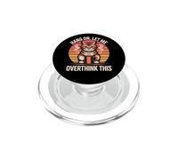 Espera, déjame Pensar Demasiado en Este Amante del café Retro de Gato Naranja PopSockets PopGrip para MagSafe
