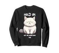 Espera, déjame Pensar Demasiado en Este Divertido Gato Kawaii Que Piensa Demasiado Sudadera