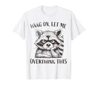 Espera, déjame Pensar Demasiado en Este Divertido Mapache sarcástico niños Camiseta