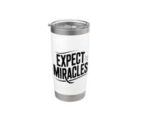 Espera milagros con una paloma pacífica Vaso térmico de acero inoxidable de doble pared