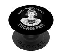 Espera, no he Tenido mi Taza de café Divertido de Fuckoffee PopSockets PopGrip Adhesivo