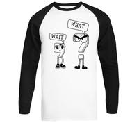 Espera Qué Boxy Camiseta De Béisbol Unisex Camiseta Blanca De Manga Larga Unisex Baseball tee White Long Sleeve T-Shirt