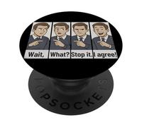 Espera, ¿Qué? Detente. Estoy de Acuerdo! Puntuación del Profesor de gramática PopSockets PopGrip Adhesivo