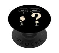 Espera ¿Qué? Pregunta Coma Puntuación Gramática Lingüística PopSockets PopGrip Adhesivo