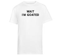 Espera Soy Una Cabra Camiseta Blanca De Manga Corta para Hombre Male White tee Men Short Sleeve T-Shirt
