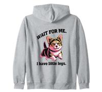 Espera, Tengo piernas pequeñas. Gato Lindo Sudadera con Capucha