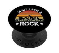 Espera, Veo a un geólogo geólogo coleccionista de Rocas PopSockets PopGrip Adhesivo