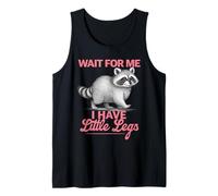 Espérame Tengo piernas pequeñas Corredor Lento Marathon Raccoon Camiseta sin Mangas