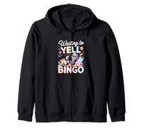 Esperando a Gritar Amante del Bingo Jugador de Bingo Entusiastas del Bingo Sudadera con Capucha