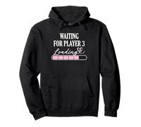 Esperando a Que el Jugador 3 mamá Gamer Sea Embarazo Arte Sudadera con Capucha