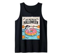 Esperando esqueleto de Halloween Spooky Countdown Funny Camiseta sin Mangas