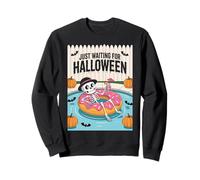 Esperando esqueleto de Halloween Spooky Countdown Funny Sudadera