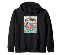 Esperando esqueleto de Halloween Spooky Countdown Funny Sudadera con Capucha