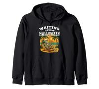 Esperando Halloween Esqueleto Divertido Pasar un Buen rato Sudadera con Capucha