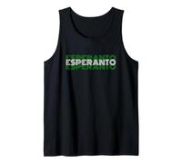 Esperanto - Diseño de Texto de lenguaje de Estilo Retro de los años 70 Camiseta sin Mangas