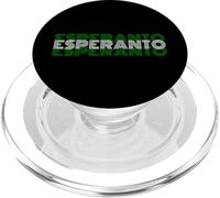 Esperanto - Diseño de Texto de lenguaje de Estilo Retro de los años 70 PopSockets PopGrip para MagSafe
