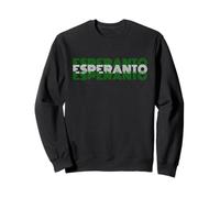 Esperanto - Diseño de Texto de lenguaje de Estilo Retro de los años 70 Sudadera