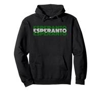 Esperanto - Diseño de Texto de lenguaje de Estilo Retro de los años 70 Sudadera con Capucha