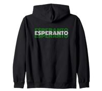 Esperanto - Diseño de Texto de lenguaje de Estilo Retro de los años 70 Sudadera con Capucha