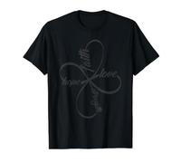 Esperanza Amor Fe Fuerza | Inspiradora Fe Tipografía Camiseta gráfica económica, Hombre, Negro, L