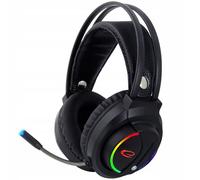 Esperanza Auriculares EGH470 Gaming con micrófono, iluminación y cable 3,5 mm Negro
