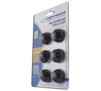Esperanza EBA101K Abrazadera para Cable Negro 6 Pieza(s) - Abrazadera para Cables (Negro, 6 Pieza(s))
