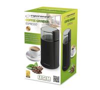 Esperanza EKC001W - Molinillo de café 8,5 x 8,5 x 18 Negro
