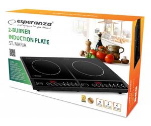 Esperanza ekh008 hobs negro encimera con placa de inducción 2 zona(s)