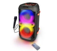 Esperanza ep156 bt fm led rgb karaoke altavoz negro 20w