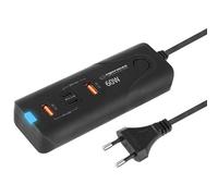 Esperanza EZC109 Cargador 60W Carga Rápida 3.0 2xUSB-C + 2x USB-A Negro