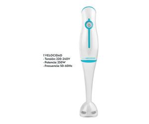 Esperanza Frappe- Batidora de Brazo / Mano 250W / Extraíble - Blanco y Azul