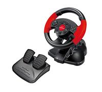 Esperanza High Octane - USB Volante y pedales de acelerador y freno de gaming para PC/PSX,/PS2/PS3, negro