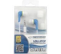 Esperanza - Lollipop - Auriculares in-Ear intraurales con Cable Plano Color Azul, Violeta o Rojo (Azul)