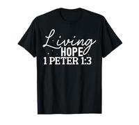 Esperanza Viva 1 Pedro 1:3 Diseño Inspirador Camiseta