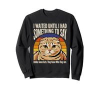 Esperé hasta Tener Algo Que Decir Humor Gato Sudadera