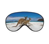 Esperence Lucky Bay Beach Kangaroo Western Australia - Antifaz para dormir con correa ajustable, cómodo y suave, ayuda para dormir, antifaz que bloquea la luz