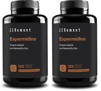 Espermidina 6 mg - con Vitamina B1 y Zinc - 120 Cápsulas Veganas - Zenement (Paquete de 2)