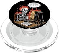 Espero Que Este Correo electrónico te encuentre Bien Oscuro Humor de Oficina Esqueleto PopSockets PopGrip para MagSafe