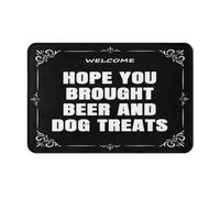 Espero Que Hayas Traído Cerveza Y Golosinas para Perros. Divertida Bienvenida. Alfombra Baño Plegable Felpudos Secado Rápido Felpudo De Entrada para Bañera Exterior Ducha 40X60Cm