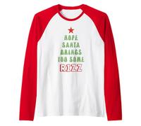 Espero Que Papá Noel te traiga una Navidad Divertida de Rizz Camiseta Manga Raglan