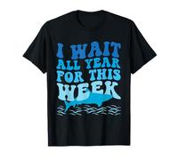 Espero todo el año para esta semana - Funny Shark Lover 2025 Ocean Camiseta