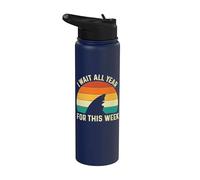 Espero Todo El Año Para Esta Semana - Shark Lover Marine Biology Stainless Steel Insulated Water Bottle