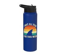 Espero Todo El Año Para Esta Semana - Shark Lover Marine Biology Stainless Steel Insulated Water Bottle