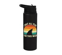 Espero Todo El Año Para Esta Semana - Shark Lover Marine Biology Stainless Steel Insulated Water Bottle