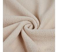EspesadoTejido Polar Fleece, Polar tela de lana Tela anti píldora Poliéster Patchwork Para coser bricolaje muñecas hechas a mano telas de forro de ropa Tela De Felpa.ancho 160 CM (medio m(Color:Beige)
