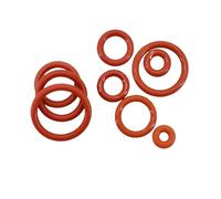 Espesor CS 1 mm 2 3. Arandelas de silicona roja VMQ Junta tórica grado alimenticio Sellado impermeable Caucho aislante Juntas tóricas(10Pcs,OD 13mm CS 2.4mm)