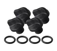 Espiga de drenaje de bomba de piscina para kit de junta tórica R0446000, repuesto a prueba de fugas para calentadores ePump MaxHP, parte roscada macho negra (paquete de 4)