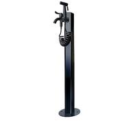 Espiga de grifo para exteriores sin heladas con extensor de manguera, hidrante de agua anticongelante, soporte de carrete de manguera de acero inoxidable extraíble, diseño hexagonal decorativo para