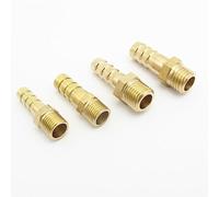 Espiga de manguera de 4mm, 6mm, 8mm, 10mm, 12mm de diámetro exterior x M8 M10 M12 M14 M16 M18, rosca macho métrica, adaptador de conector de tubería de latón, Splicer-M12x1.75 a 8mm