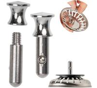 Espiga de Recambio para cesto colador, 1 Pieza, Espiga de 25 mm de Longitud con Bola, sobresale 20 mm en el desagüe, Ø 7,8 mm, de Acero Inoxidable, grifería de desagüe Pin Pin